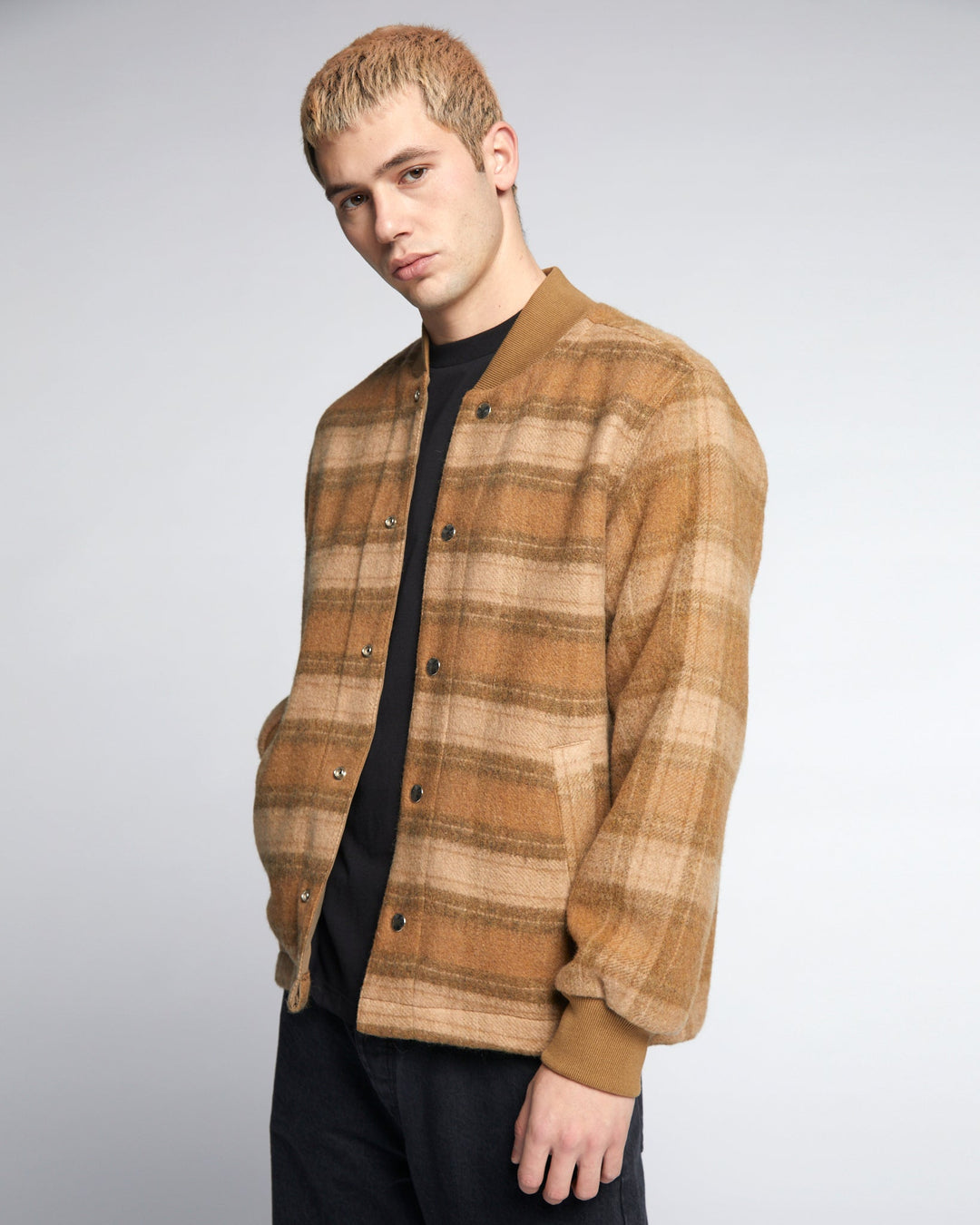 Field Jacket Washed Check Sugar