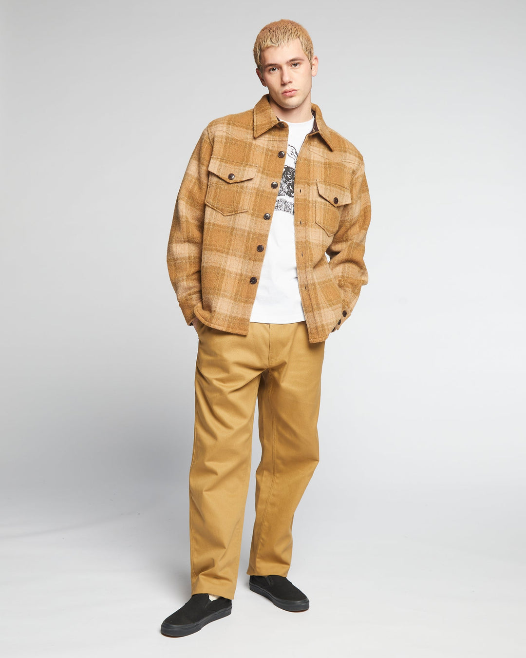 CPO Shirt Washed Check Sugar