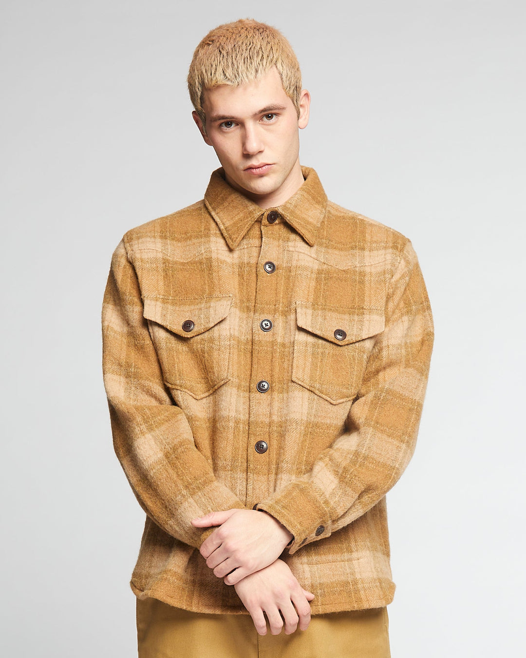 CPO Shirt Washed Check Sugar