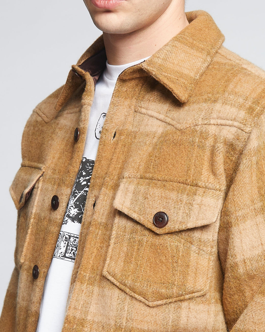 CPO Shirt Washed Check Sugar