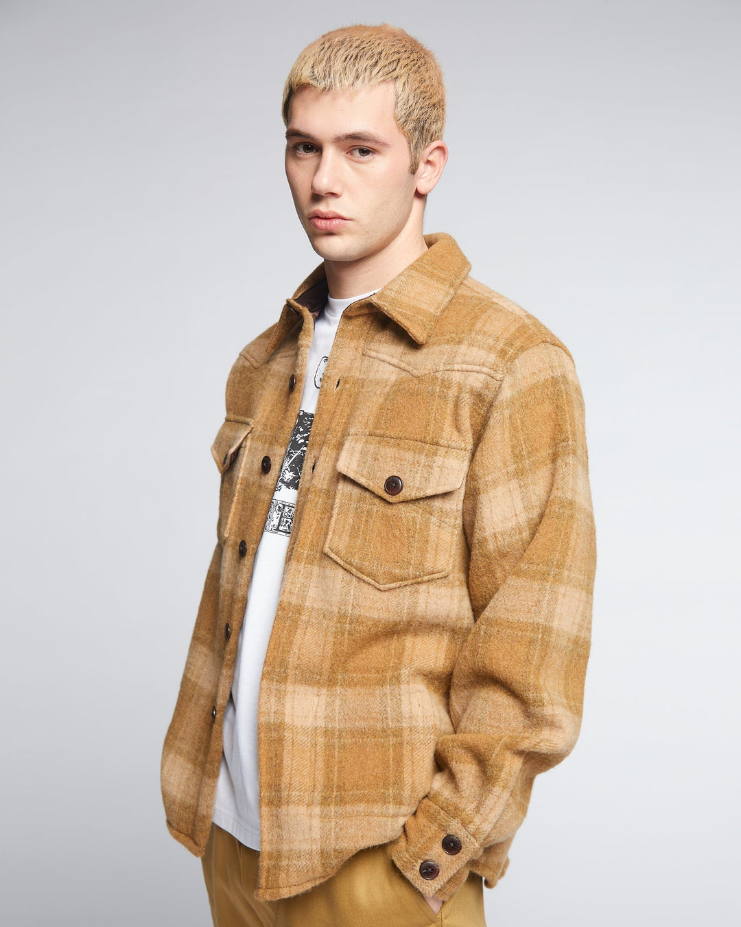 CPO Shirt Washed Check Sugar