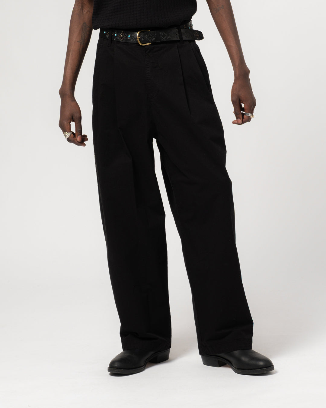 Ambassador Pants Crispy Cotton Black