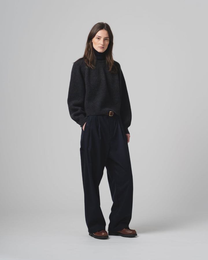 Ambassador Pant Cashart Wool Inkt