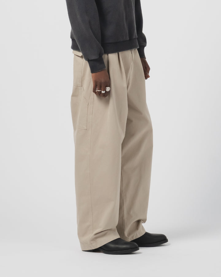 Ambassador Pants Gabardine Satin Oyster