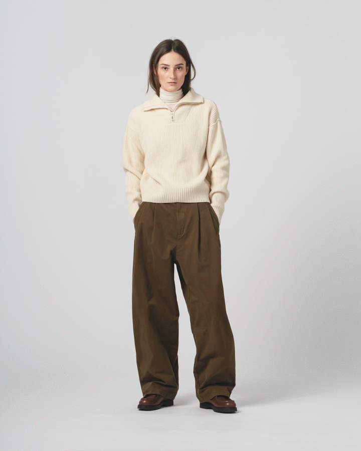 Ambassador Pants Gabardine Satin Java Brown