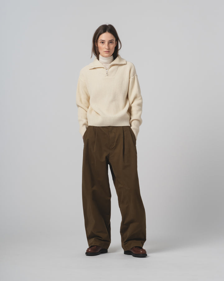 Ambassador Pants Gabardine Satin Java Brown