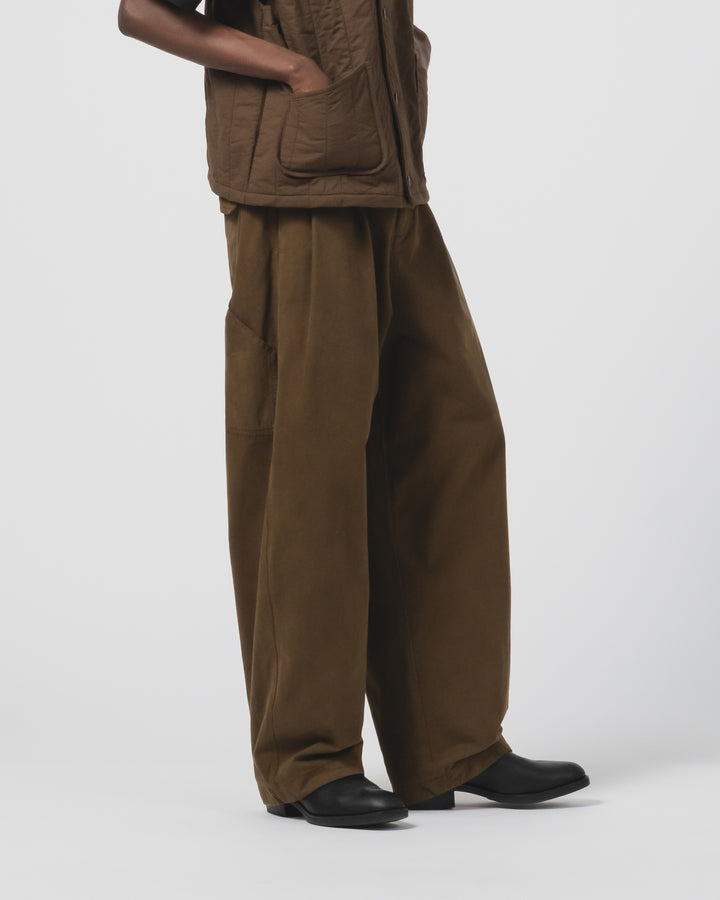 Ambassador Pants Gabardine Satin Java Brown