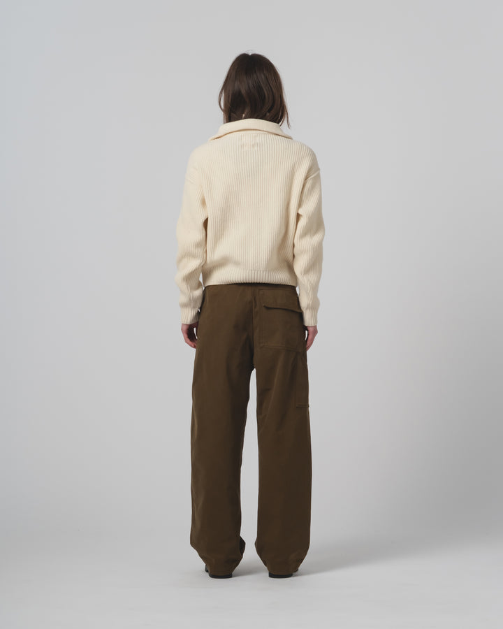 Ambassador Pants Gabardine Satin Java Brown