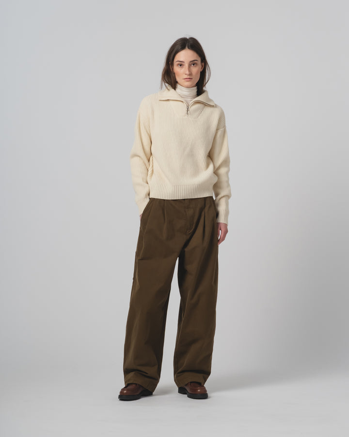 Ambassador Pants Gabardine Satin Java Brown