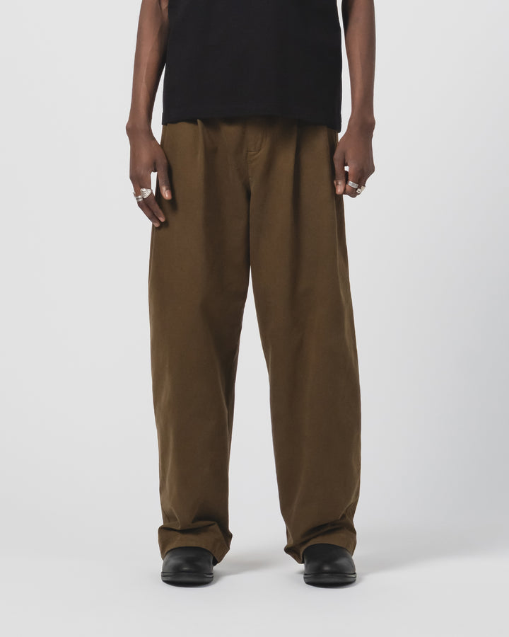 Ambassador Pants Gabardine Satin Java Brown