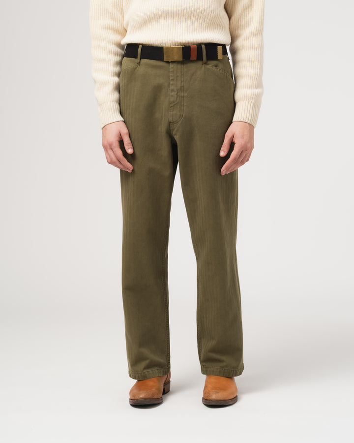 Bozeman Chino Desire Herringbone Twill Avocado