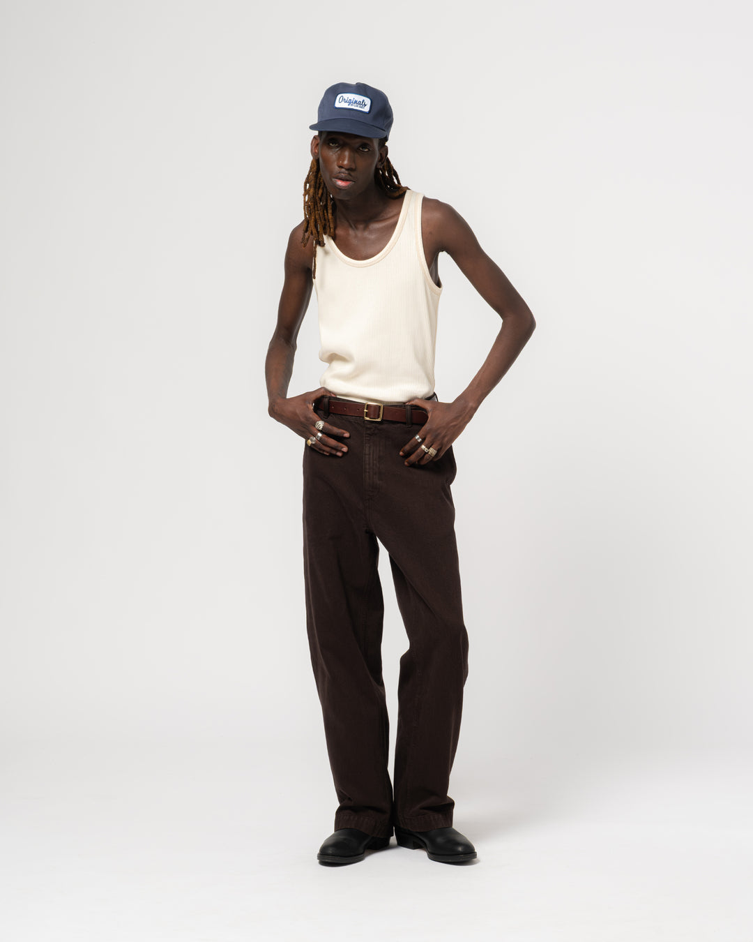 Frisco Chino Color Denim Coffee Brown