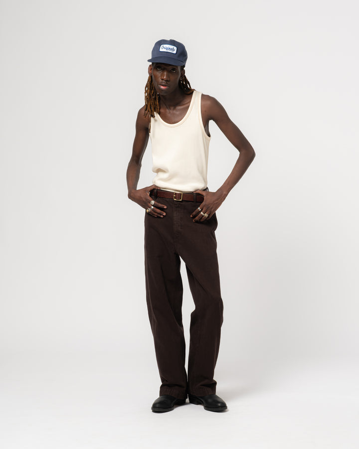 Frisco Chino Color Denim Coffee Brown