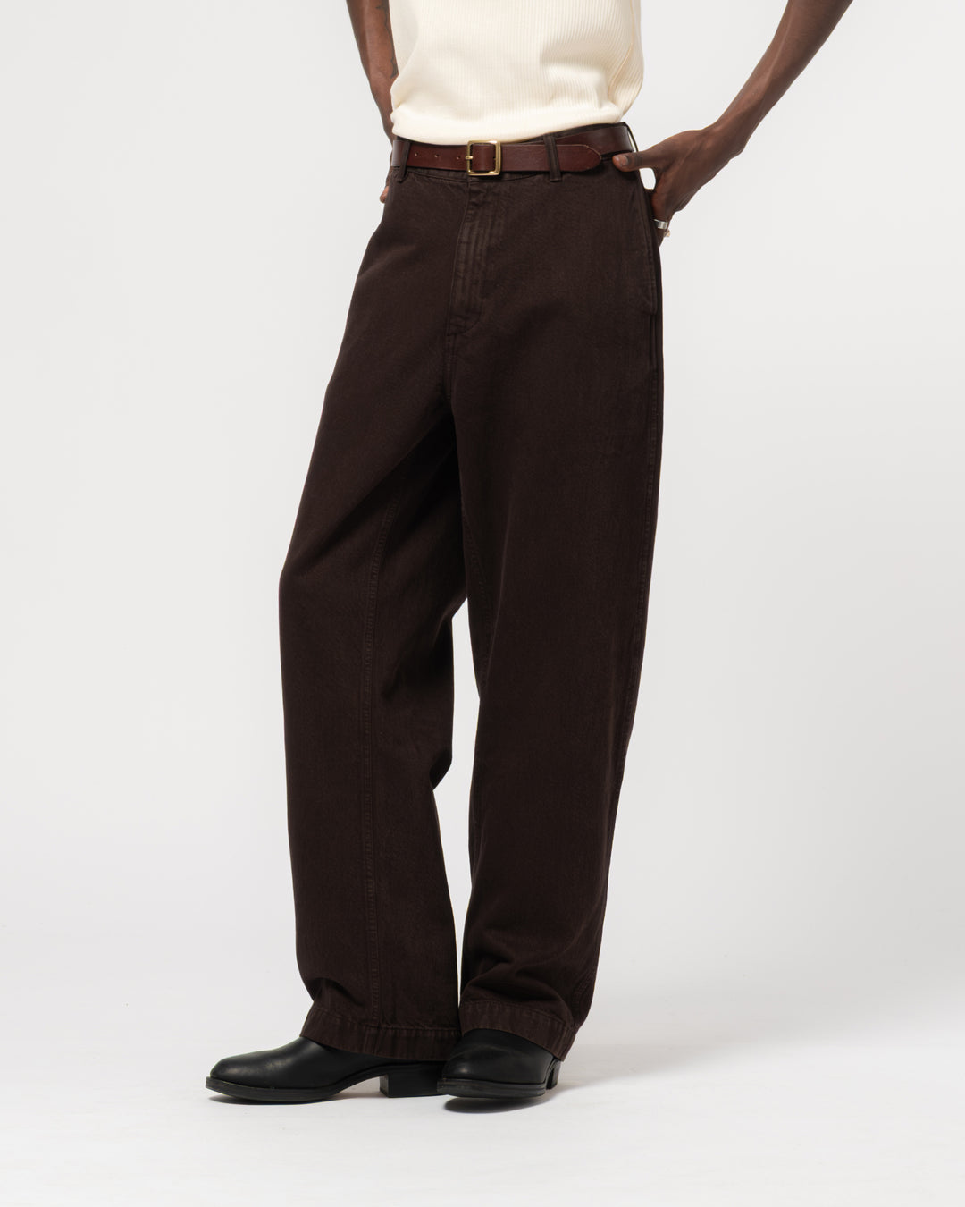 Frisco Chino Color Denim Coffee Brown