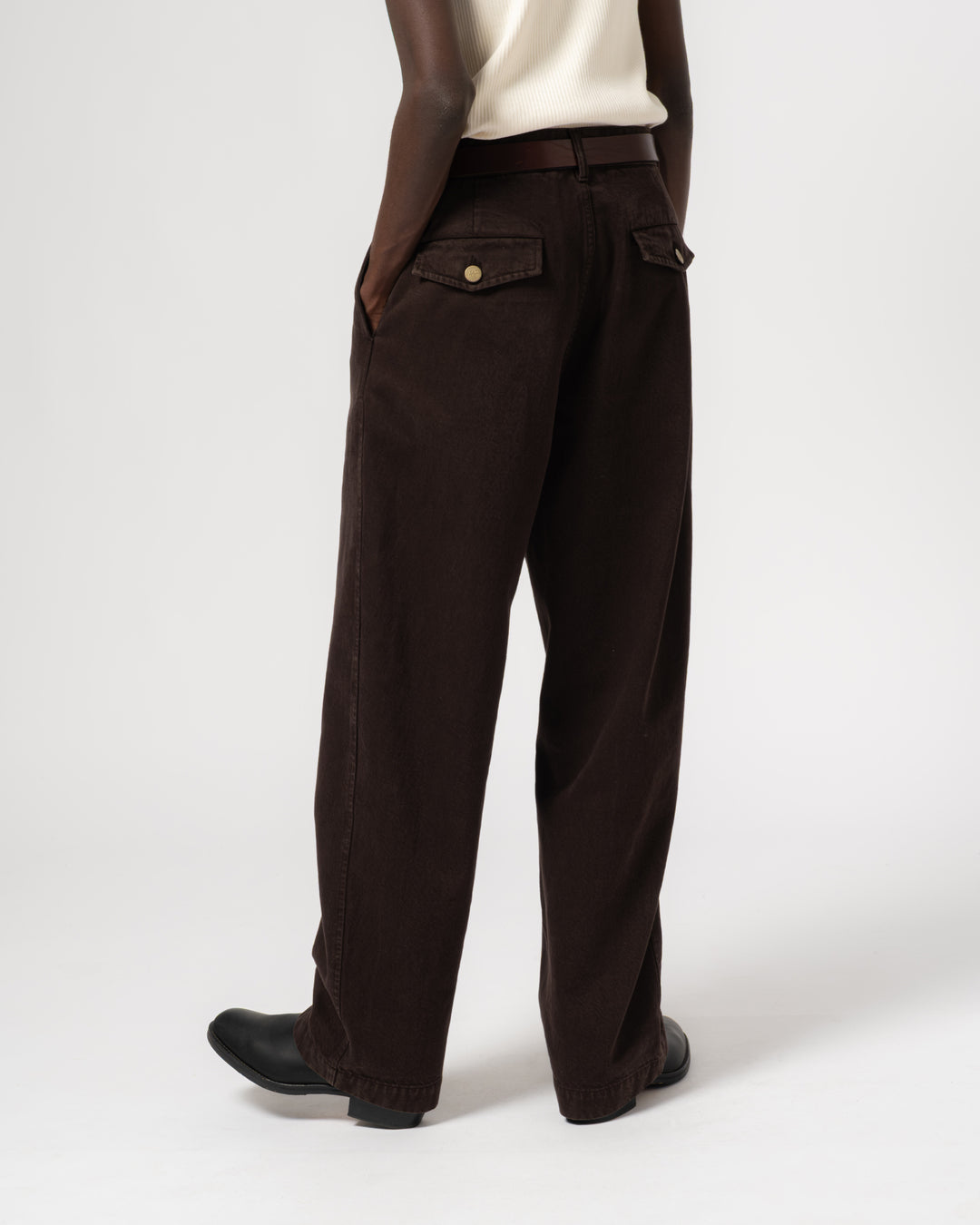 Frisco Chino Color Denim Coffee Brown