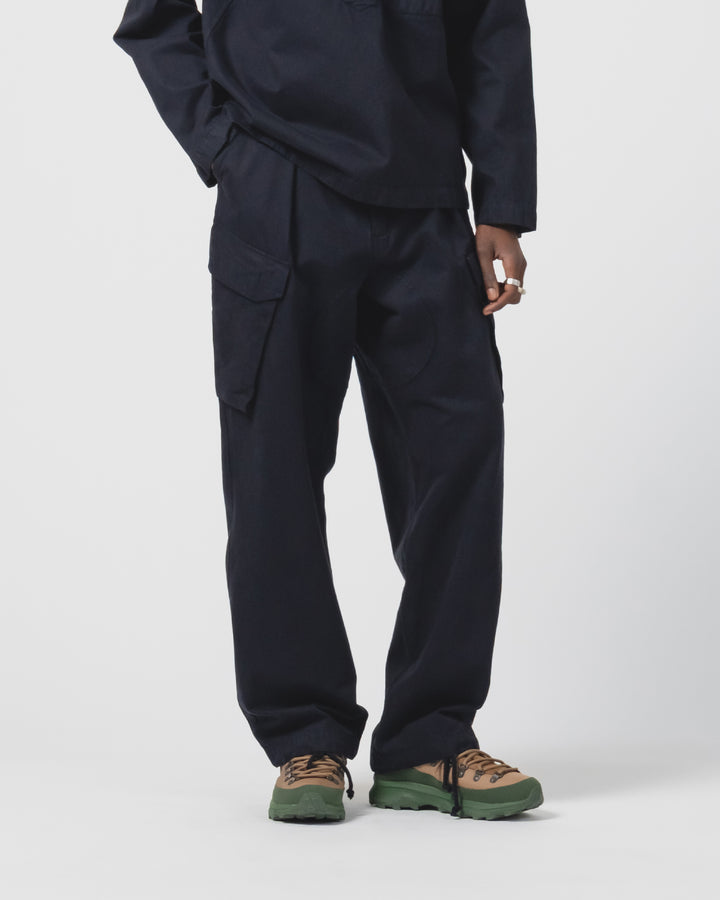 Trooper Pants Gabardine Satin Inkt