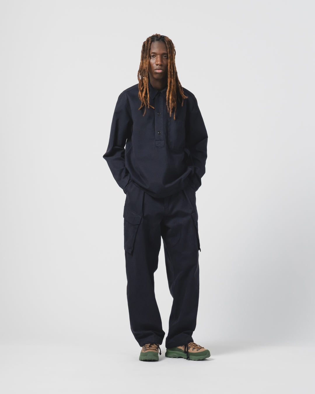 Trooper Pants Gabardine Satin Inkt
