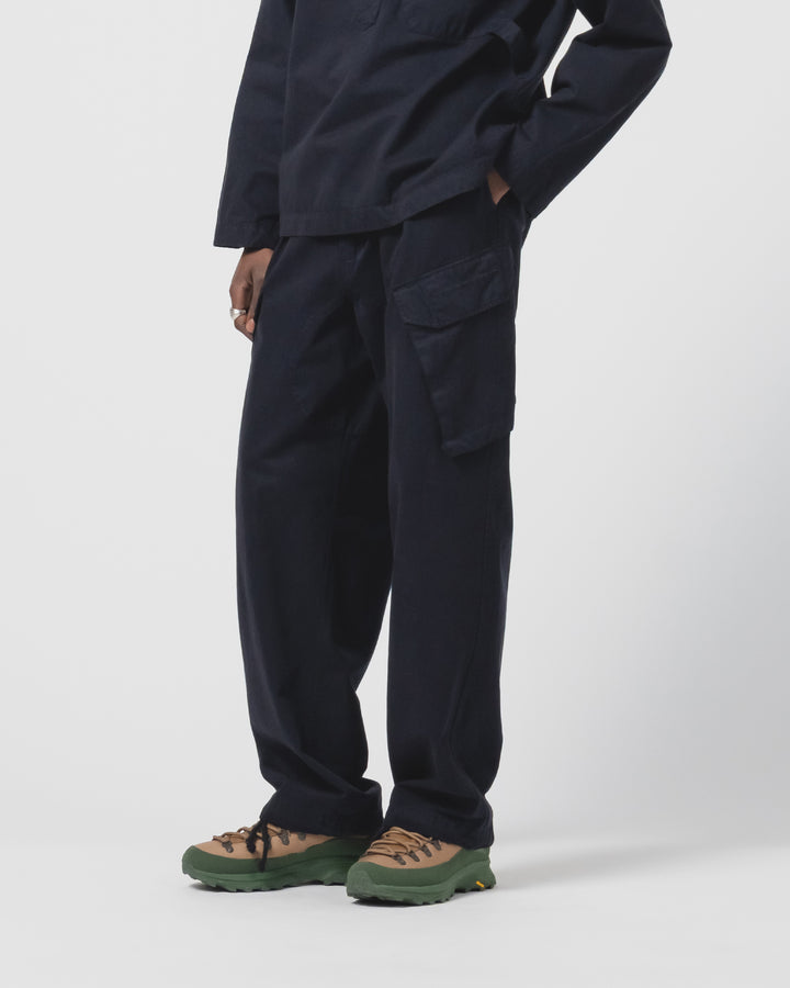 Trooper Pants Gabardine Satin Inkt