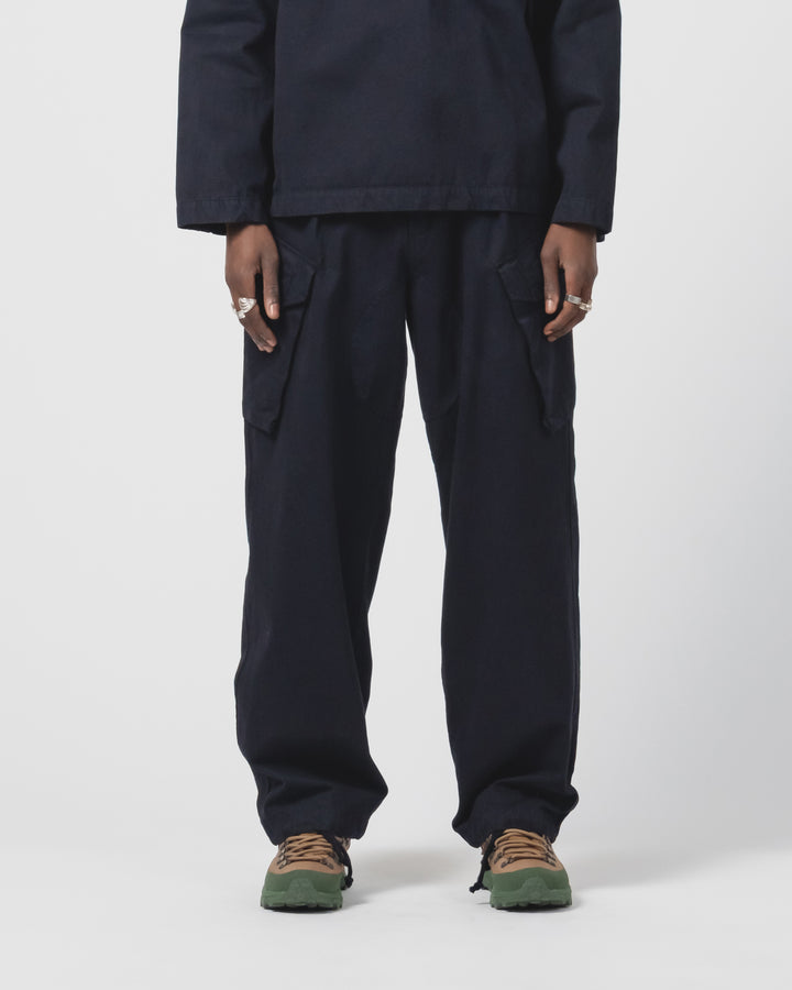 Trooper Pants Gabardine Satin Inkt