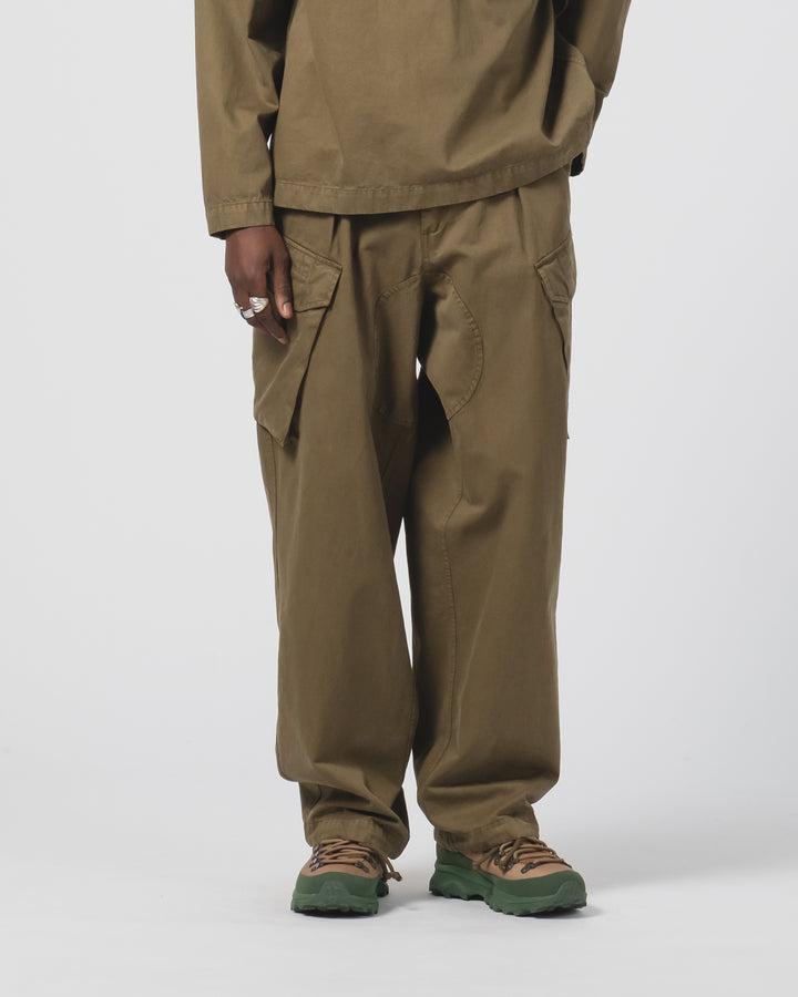 Trooper Pants Gabardine Satin Fossil Green