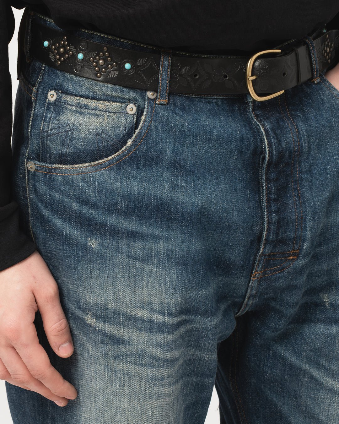 Fit 53 Fl Heavy Selvedge Denim Indigo Worn Out
