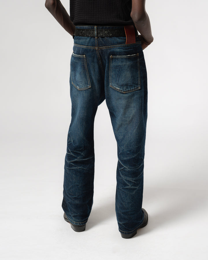 Fit 36 El Heavy Selvedge Denim Indigo Worn Out