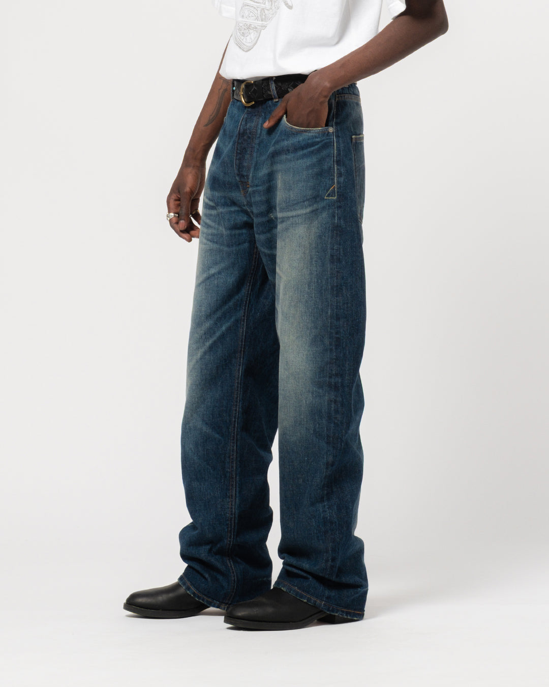 Fit 53 Fl Heavy Selvedge Denim Indigo Worn Out