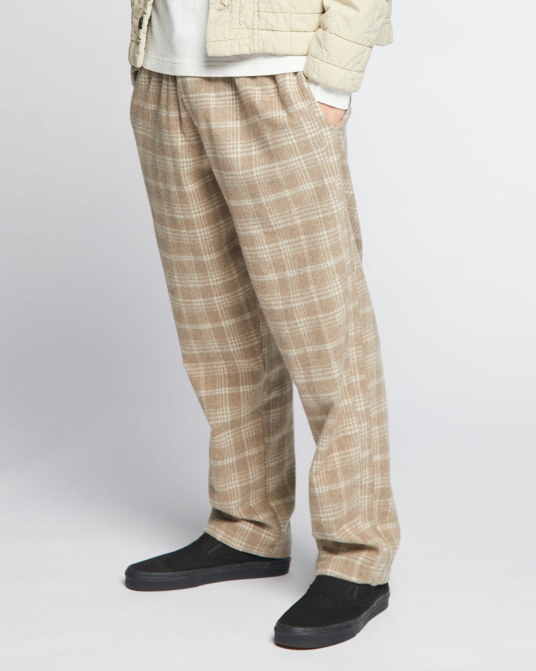 Gonz Pants Natural Check Oatmeal
