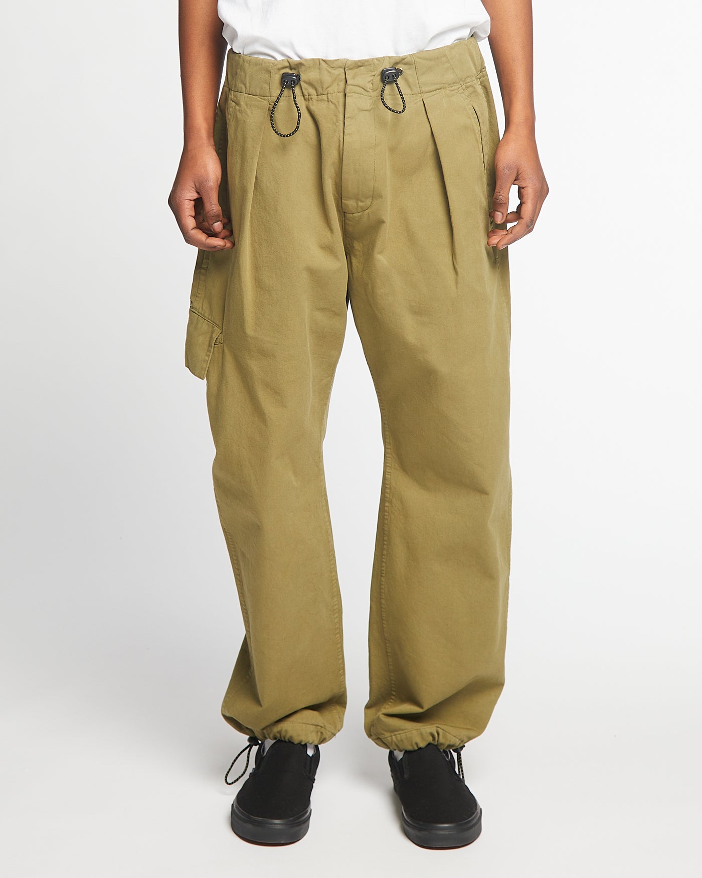 Desert Pants Crispy Cotton Dusty Green