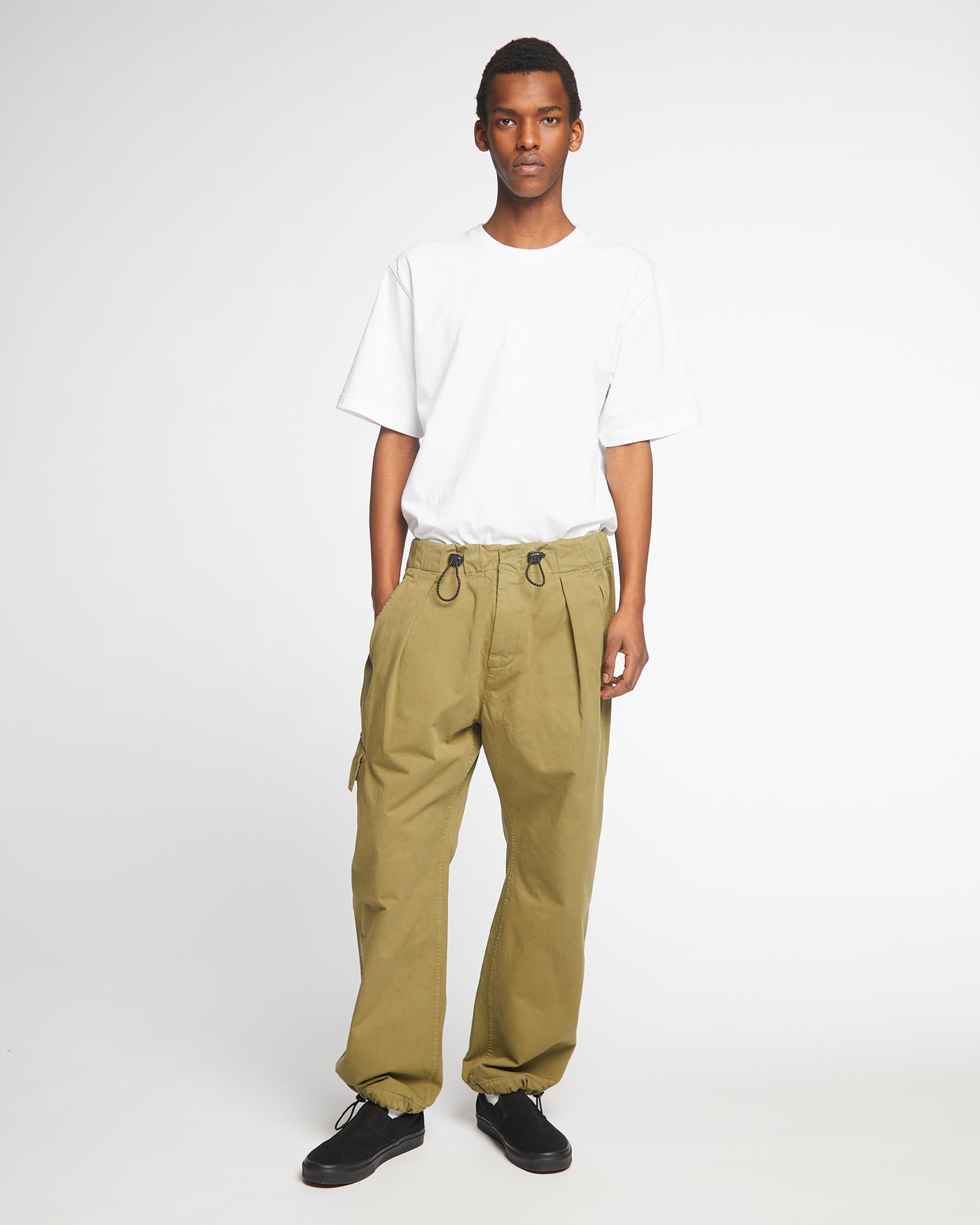 Desert Pants Crispy Cotton Dusty Green