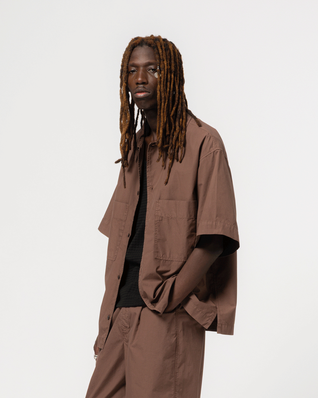 Okinawa Shirt Riviera Cotton Aztek Brown