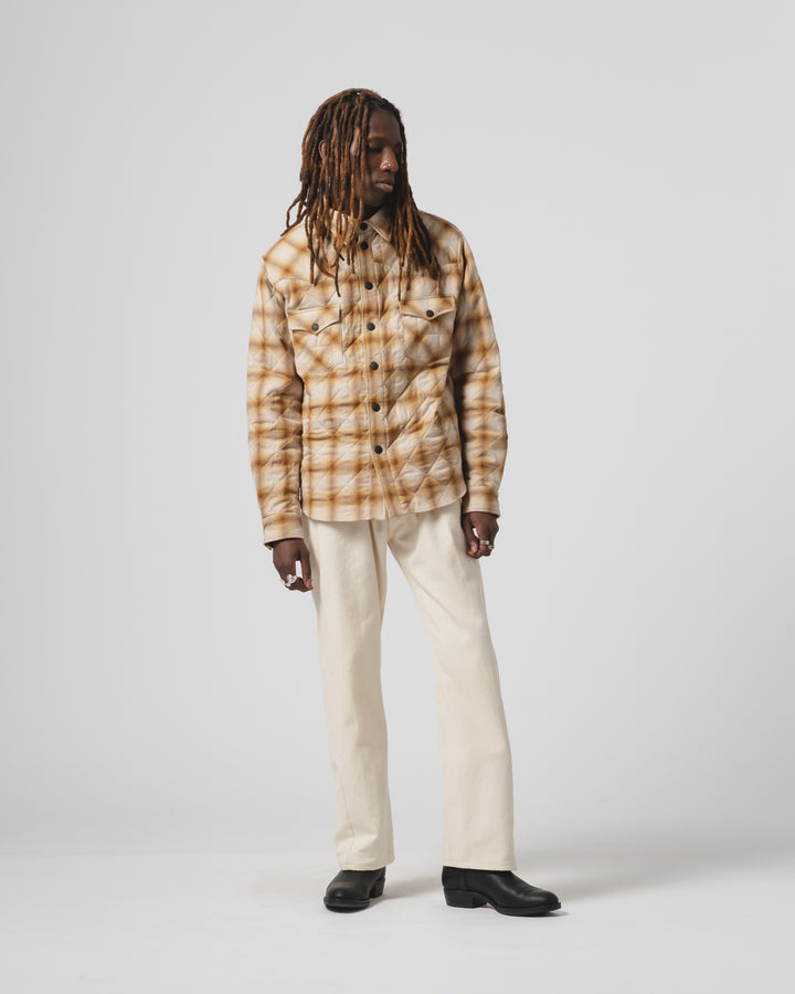 Idaho Shirt Acolchado Quilt Mustard/Brown