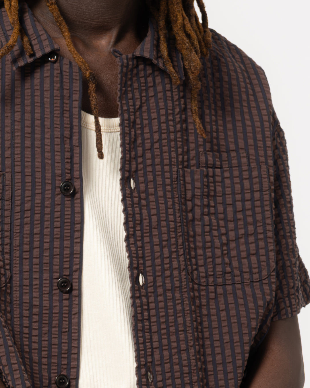 Aloha Shirt Belfast Seersucker Coffee