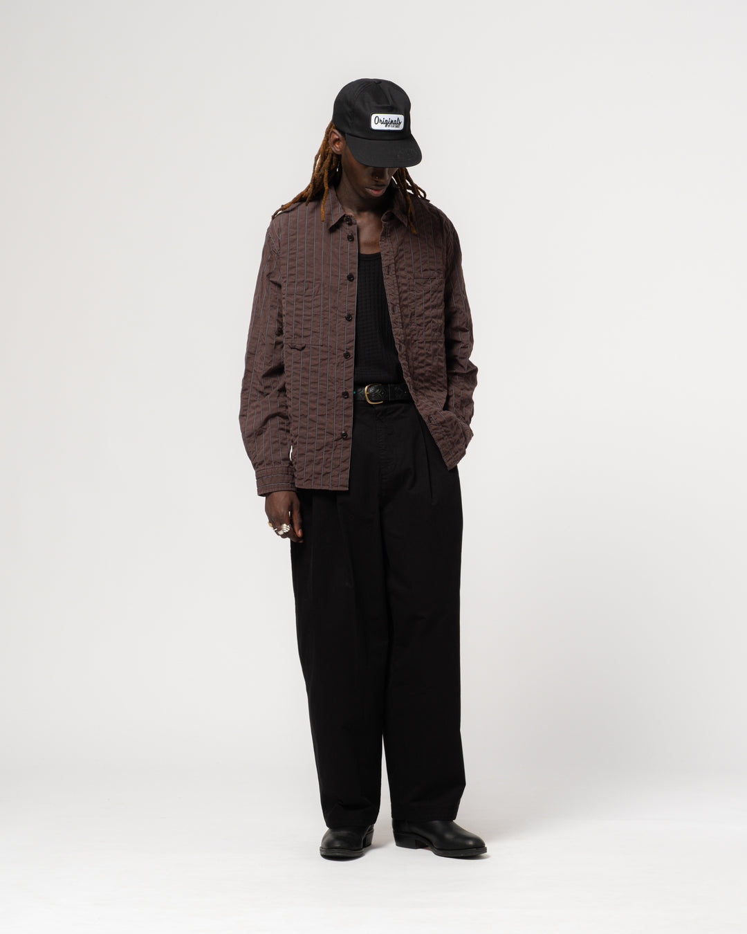 Combat Shirt Chester Seersucker Coffee