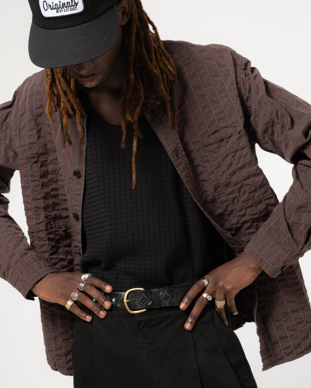 Combat Shirt Chester Seersucker Coffee