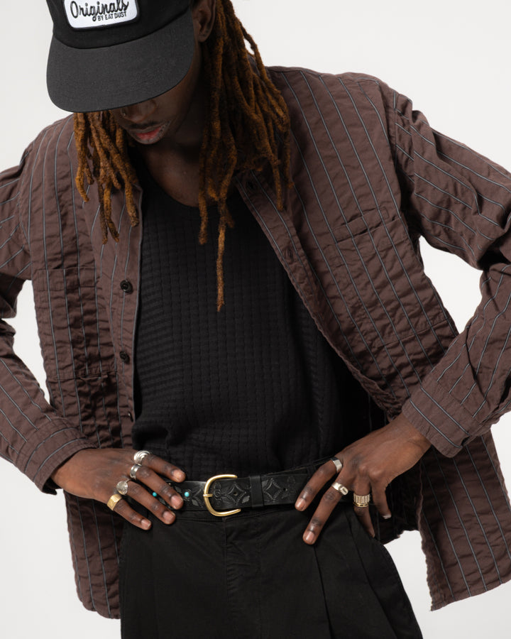 Combat Shirt Chester Seersucker Coffee