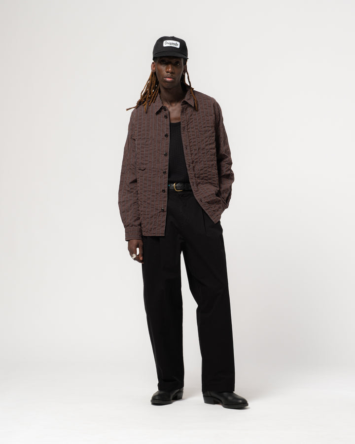 Combat Shirt Chester Seersucker Coffee