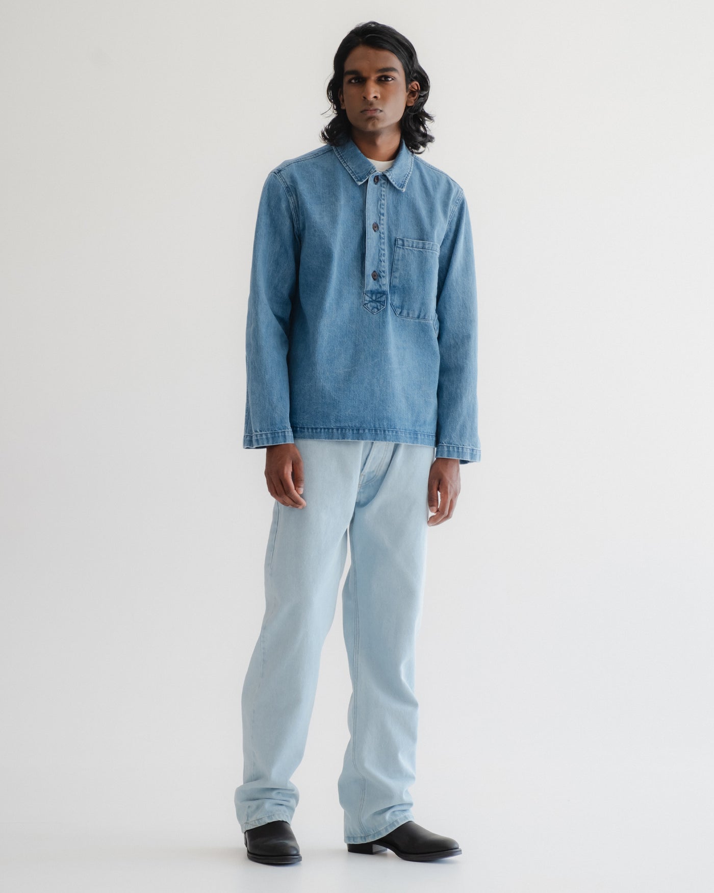 Fisherman Shirt Delhi Denim Bleach Wash