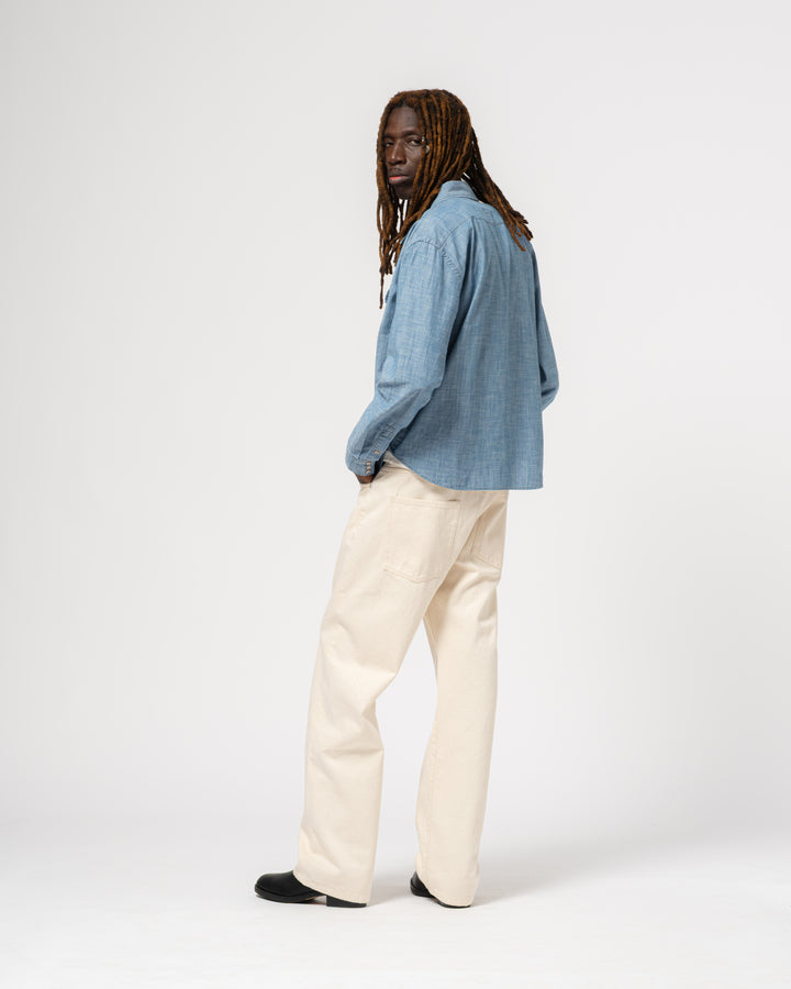 Western Shirt Chambrey Denim Blue