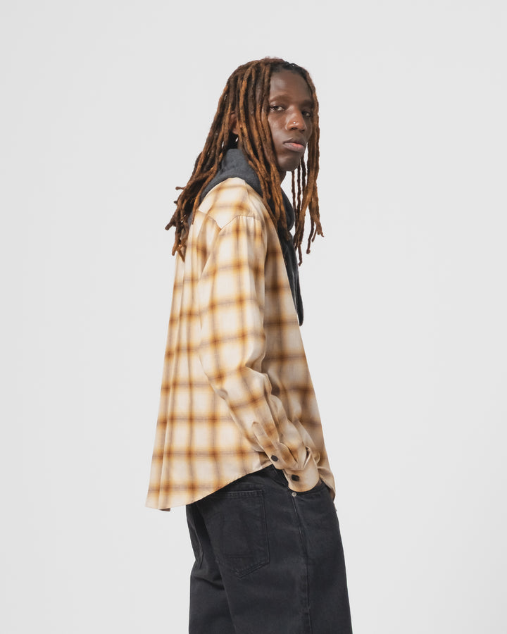 Combat Shirt Polo Brush Check Mustard/Brown