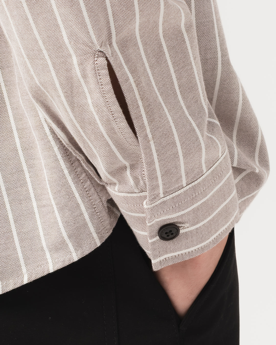 Pit Crew Shirt Scandic Oxford Brown/Off White