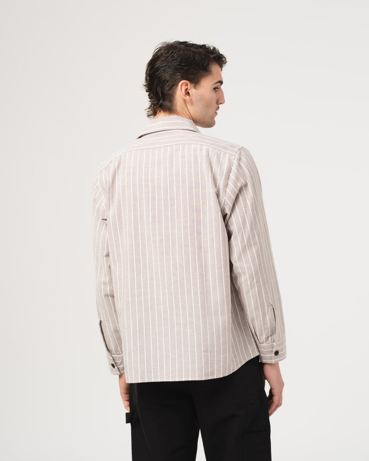 Pit Crew Shirt Scandic Oxford Brown/Off White