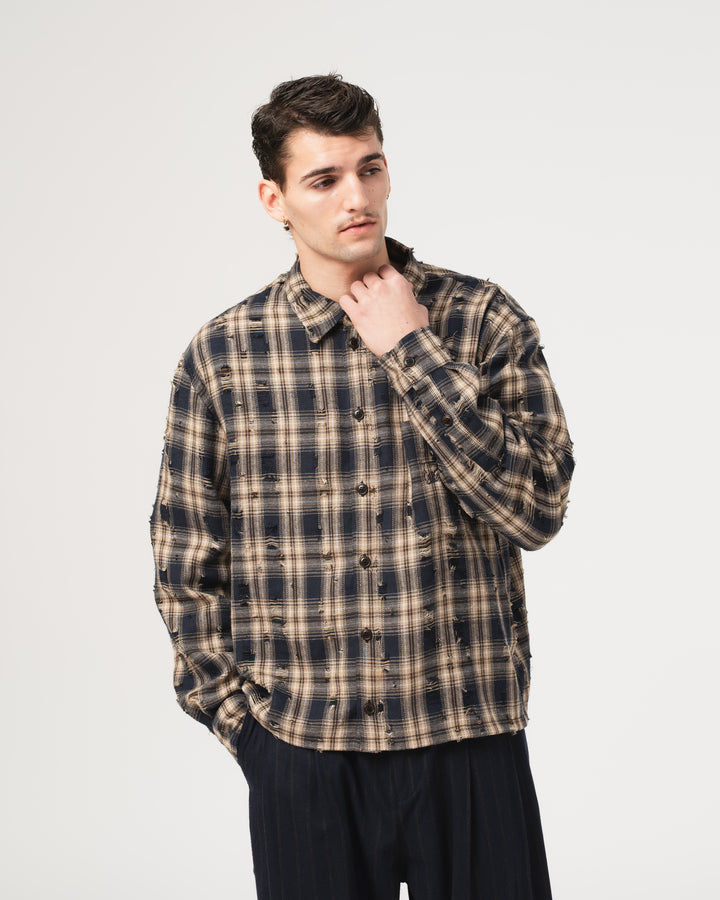 Workshirt Cobain Check Navy/Wheat