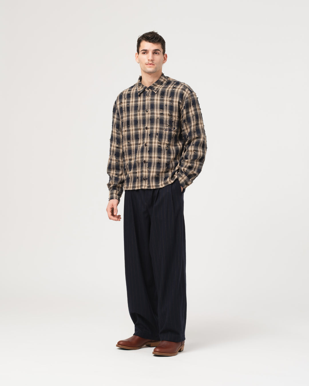 Workshirt Cobain Check Navy/Wheat