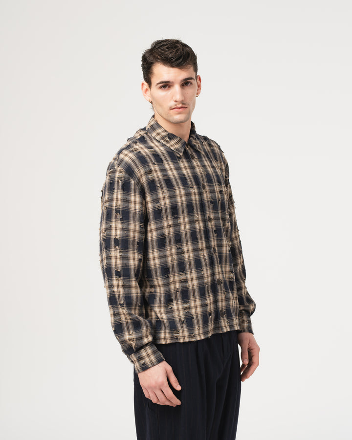 Workshirt Cobain Check Navy/Wheat