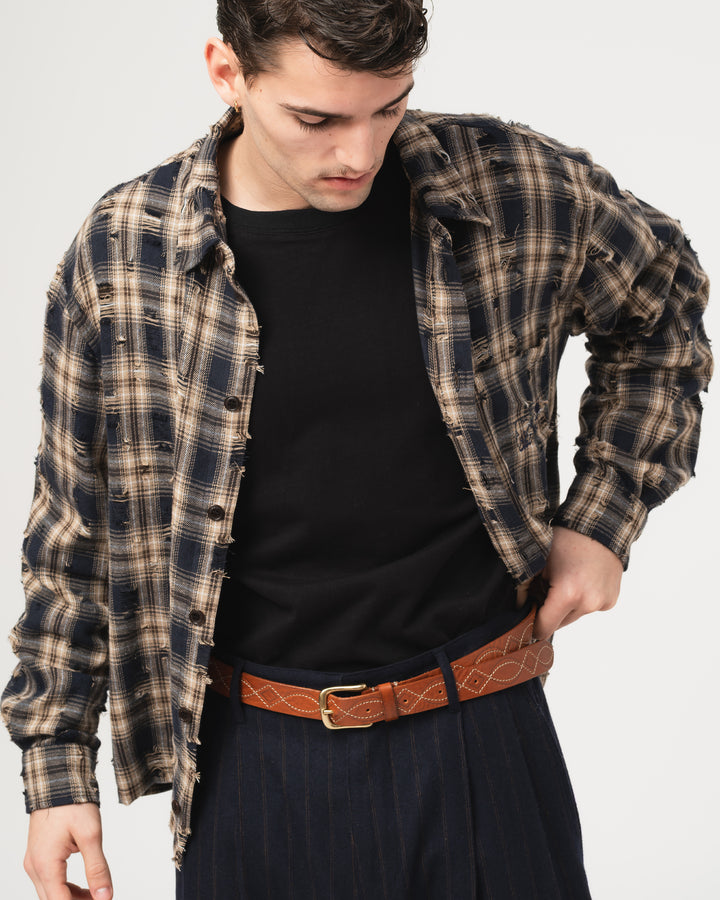 Workshirt Cobain Check Navy/Wheat
