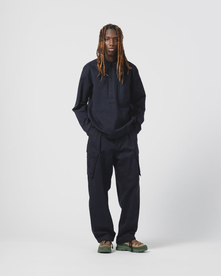 Fisherman Shirt Gabardine Satin Inkt