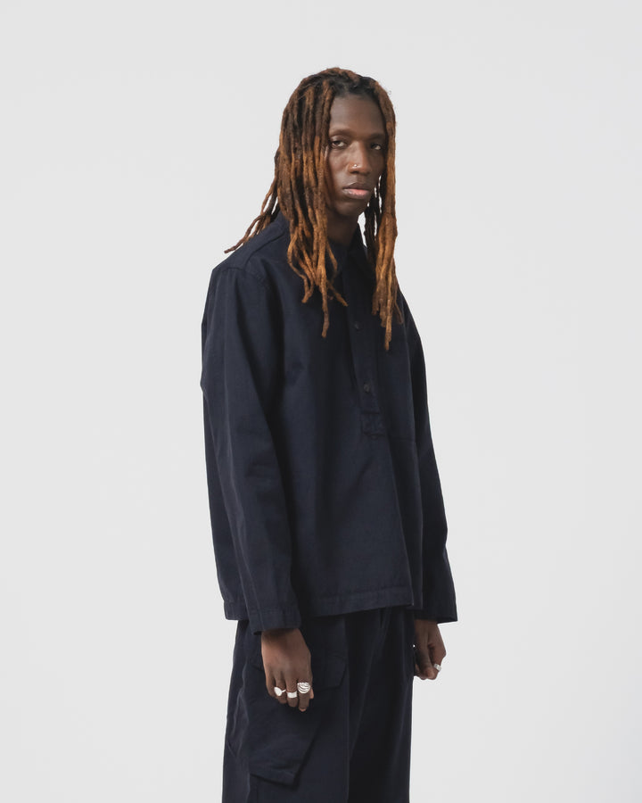 Fisherman Shirt Gabardine Satin Inkt