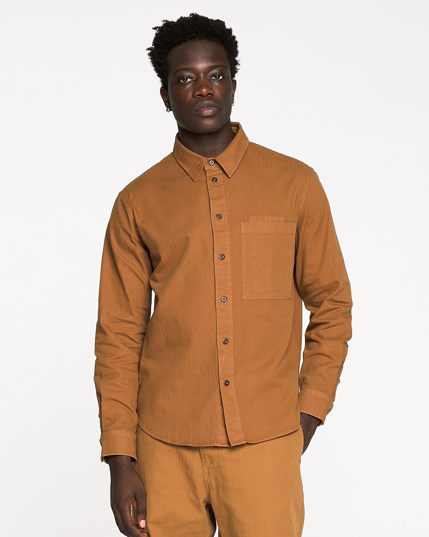 Combat Shirt Herringbone Cotton Sugar