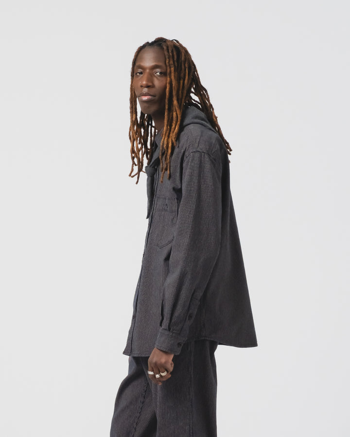 Mechanic Shirt Boro Stripes Navy/Ecru